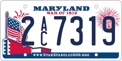 MD license plate 2AC7319