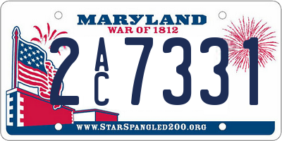 MD license plate 2AC7331