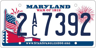 MD license plate 2AC7392