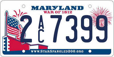 MD license plate 2AC7399