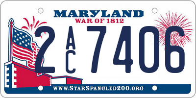 MD license plate 2AC7406