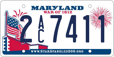 MD license plate 2AC7411
