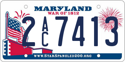 MD license plate 2AC7413