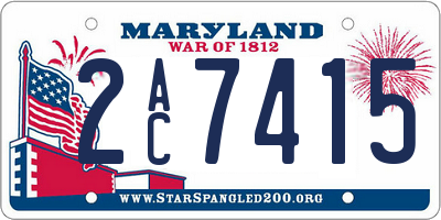 MD license plate 2AC7415
