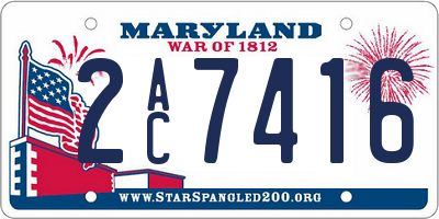 MD license plate 2AC7416