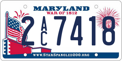 MD license plate 2AC7418