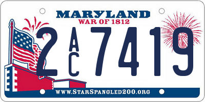 MD license plate 2AC7419