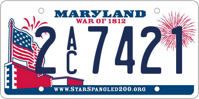 MD license plate 2AC7421