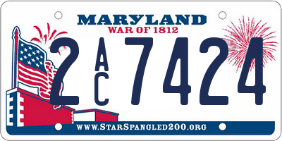 MD license plate 2AC7424