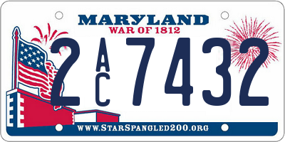 MD license plate 2AC7432