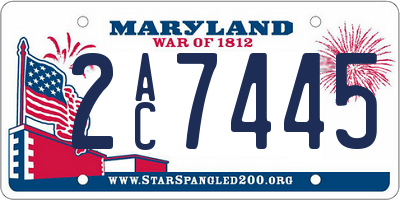 MD license plate 2AC7445