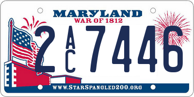 MD license plate 2AC7446