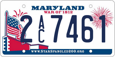 MD license plate 2AC7461