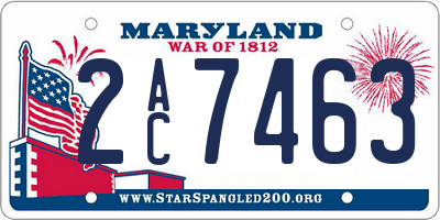 MD license plate 2AC7463