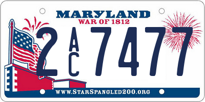 MD license plate 2AC7477