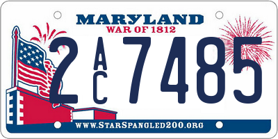 MD license plate 2AC7485