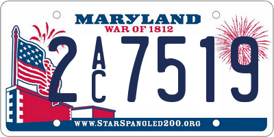 MD license plate 2AC7519