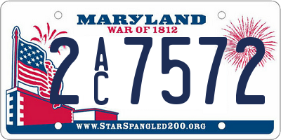 MD license plate 2AC7572