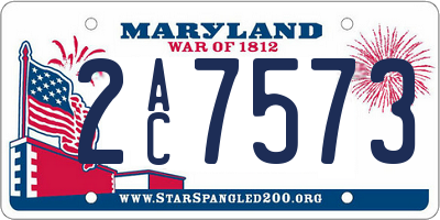 MD license plate 2AC7573