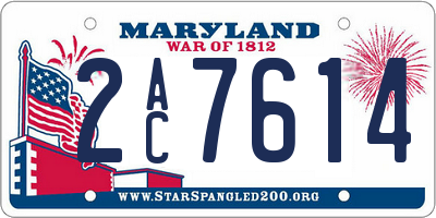 MD license plate 2AC7614