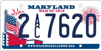 MD license plate 2AC7620