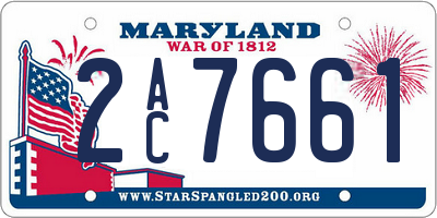 MD license plate 2AC7661