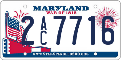 MD license plate 2AC7716