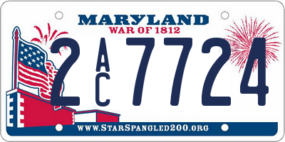 MD license plate 2AC7724