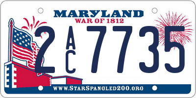 MD license plate 2AC7735