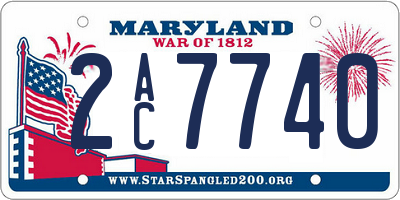 MD license plate 2AC7740