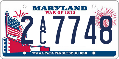 MD license plate 2AC7748
