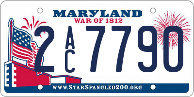 MD license plate 2AC7790