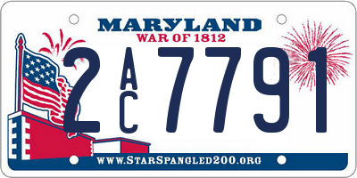 MD license plate 2AC7791