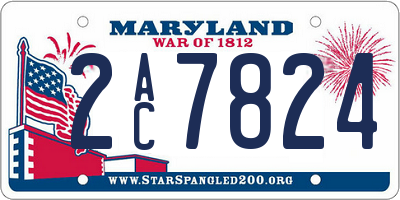 MD license plate 2AC7824