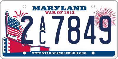 MD license plate 2AC7849
