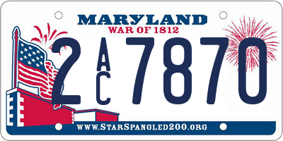 MD license plate 2AC7870