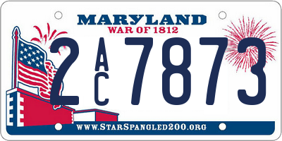 MD license plate 2AC7873