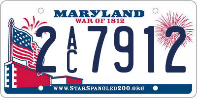 MD license plate 2AC7912