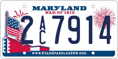 MD license plate 2AC7914