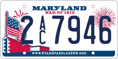MD license plate 2AC7946