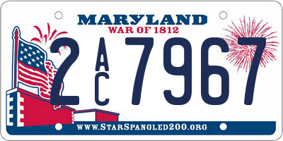 MD license plate 2AC7967