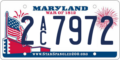 MD license plate 2AC7972