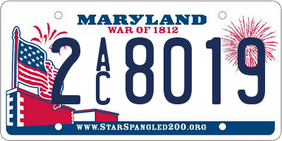 MD license plate 2AC8019