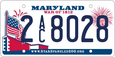 MD license plate 2AC8028