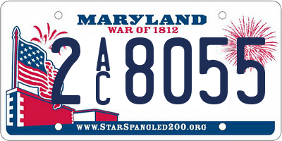 MD license plate 2AC8055