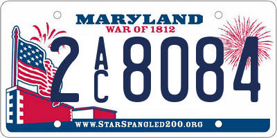 MD license plate 2AC8084