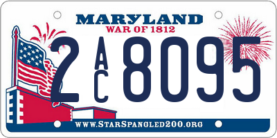 MD license plate 2AC8095