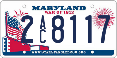 MD license plate 2AC8117