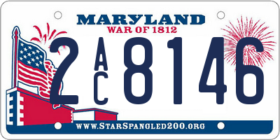 MD license plate 2AC8146