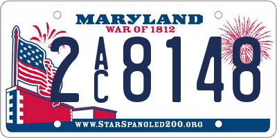 MD license plate 2AC8148